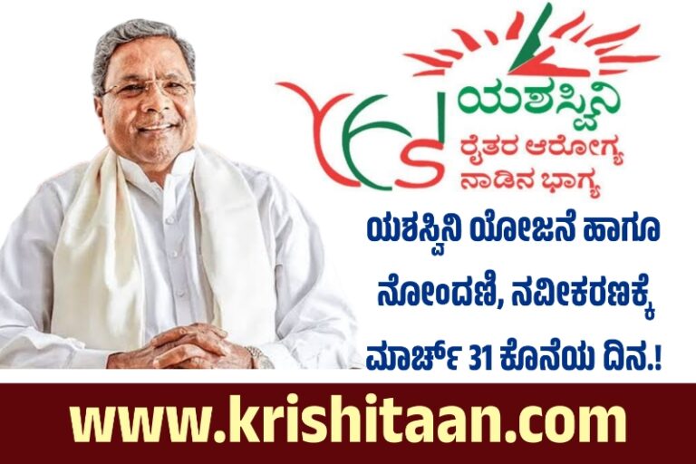 ಯಶಸ್ವಿನಿ ಯೋಜನೆ ಹಾಗೂ ನೋಂದಣಿ, ನವೀಕರಣಕ್ಕೆ ಮಾರ್ಚ್ 31 ಕೊನೆ ದಿನ