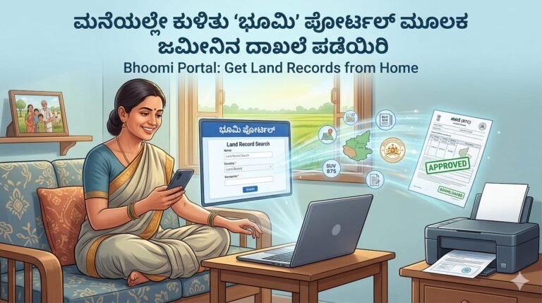 ಮನೆಯಲ್ಲೇ ಕುಳಿತು ‘ಭೂಮಿ’ ಪೋರ್ಟಲ್ ಮೂಲಕ ಜಮೀನಿನ ದಾಖಲೆ ಪಡೆಯಿರಿ