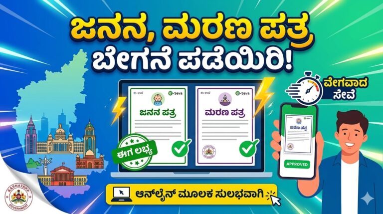 ಜನನ, ಮರಣ ಪತ್ರ ಬೇಗನೆ ಹೇಗೆ ಪಡೆದುಕೊಳ್ಳಬೇಕು ನೋಡಿ.