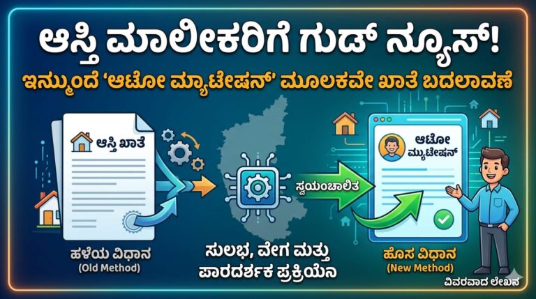 ಆಸ್ತಿ ಮಾಲೀಕರಿಗೆ ಗುಡ್ ನ್ಯೂಸ್ : ಇನ್ಮುಂದೆ ‘ಆಟೋ ಮ್ಯುಟೇಷನ್’ ಮೂಲಕವೇ ಖಾತೆ ಬದಲಾವಣೆ !