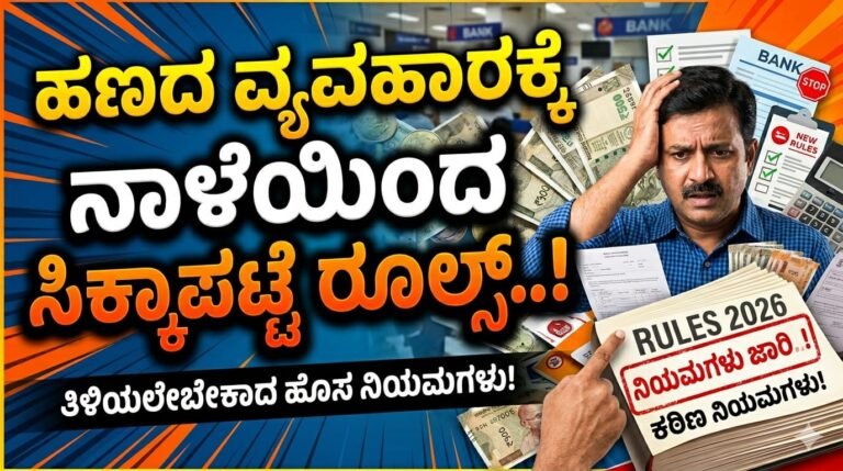 ಹಣದ ವ್ಯವಹಾರಕ್ಕೆ ನಾಳೆಯಿಂದ ಸಿಕ್ಕಾಪಟ್ಟೆ ರೂಲ್ಸ್..!