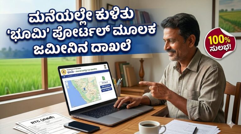 ಮನೆಯಲ್ಲೇ ಕುಳಿತು ‘ಭೂಮಿ’ ಪೋರ್ಟಲ್ ಮೂಲಕ ಜಮೀನಿನ ದಾಖಲೆ