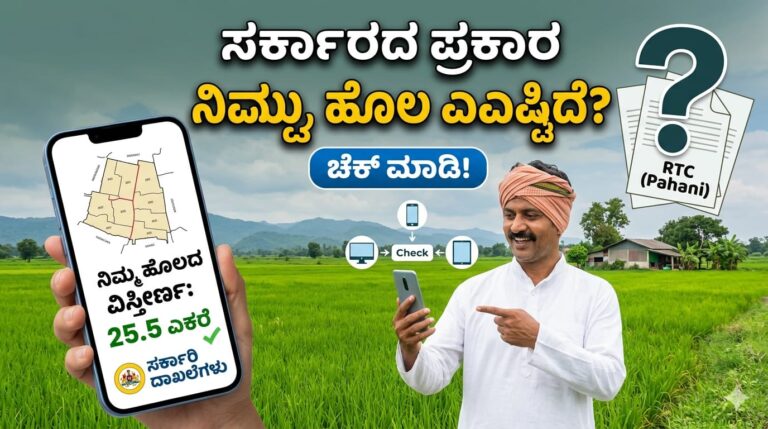 ಸರ್ಕಾರದ ಪ್ರಕಾರ ನಿಮ್ಮ ಒಟ್ಟು ಹೊಲ ಎಷ್ಟಿದೆ? ಚೆಕ್ ಮಾಡಿ